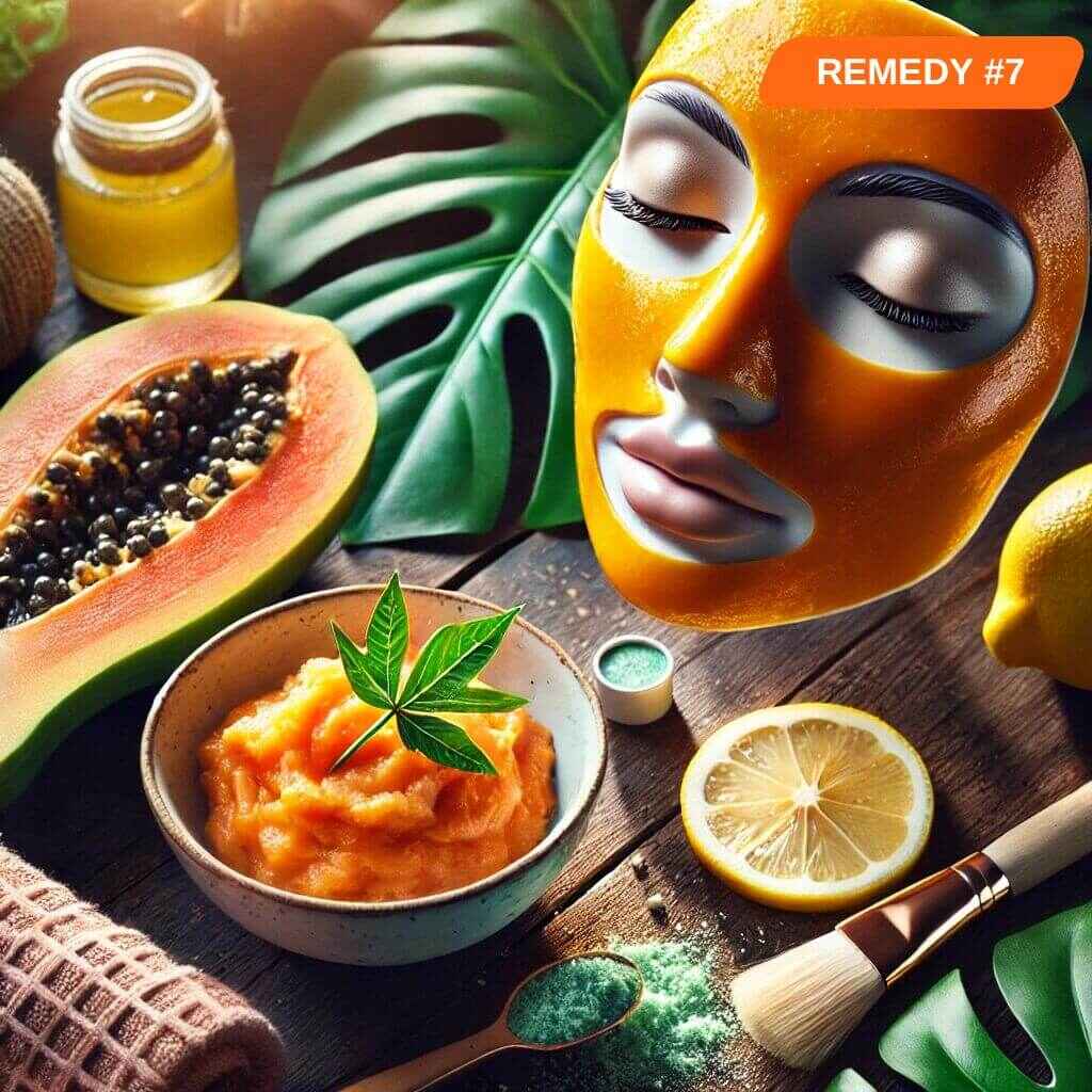 Papaya and Lemon face mask for glowing skin