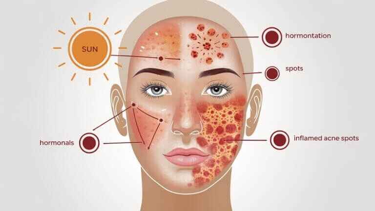 What causes hyperpigmentation on the face?