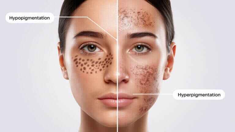 How does hypopigmentation differ from hyperpigmentation?