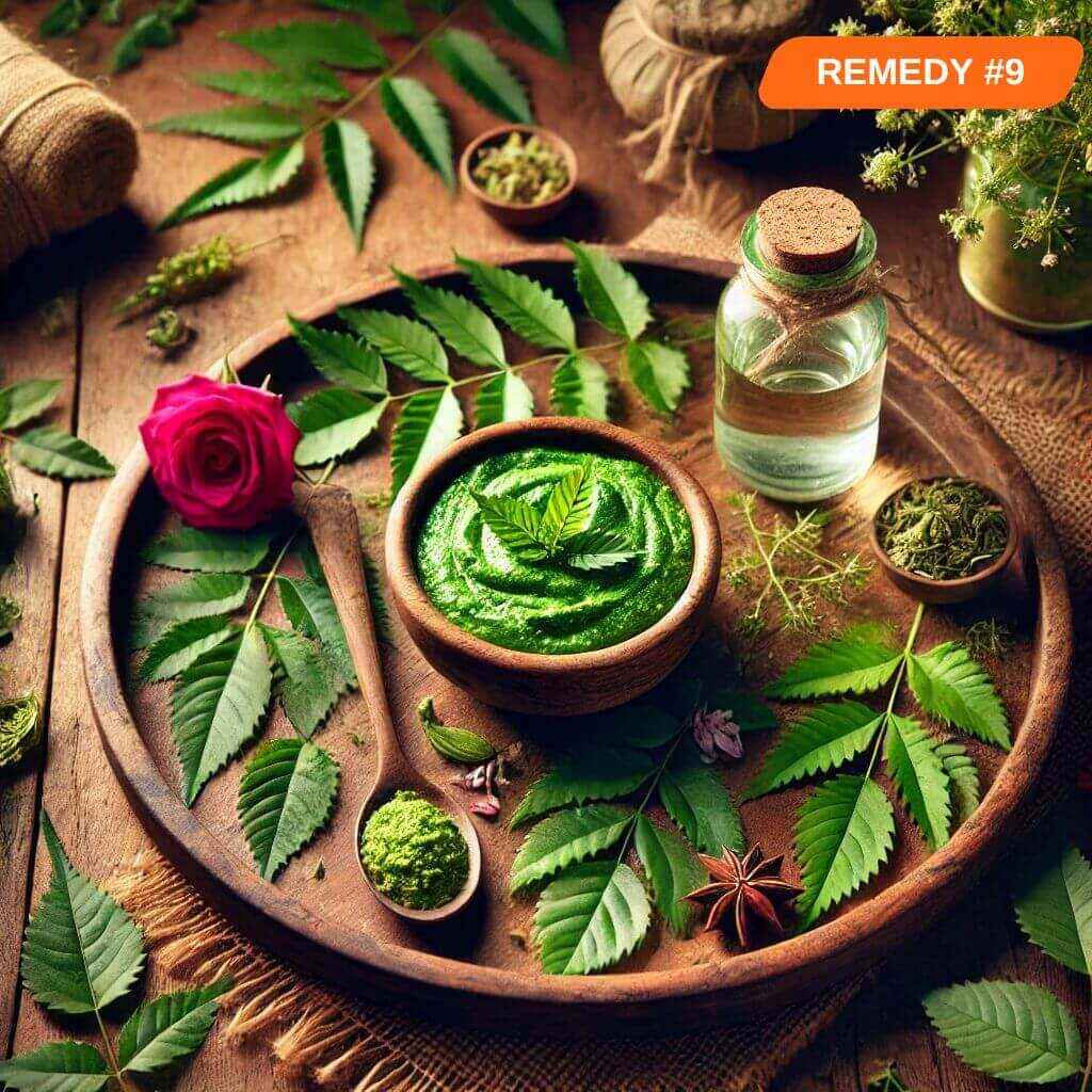 Neem and Tulsi face mask for glowing skin