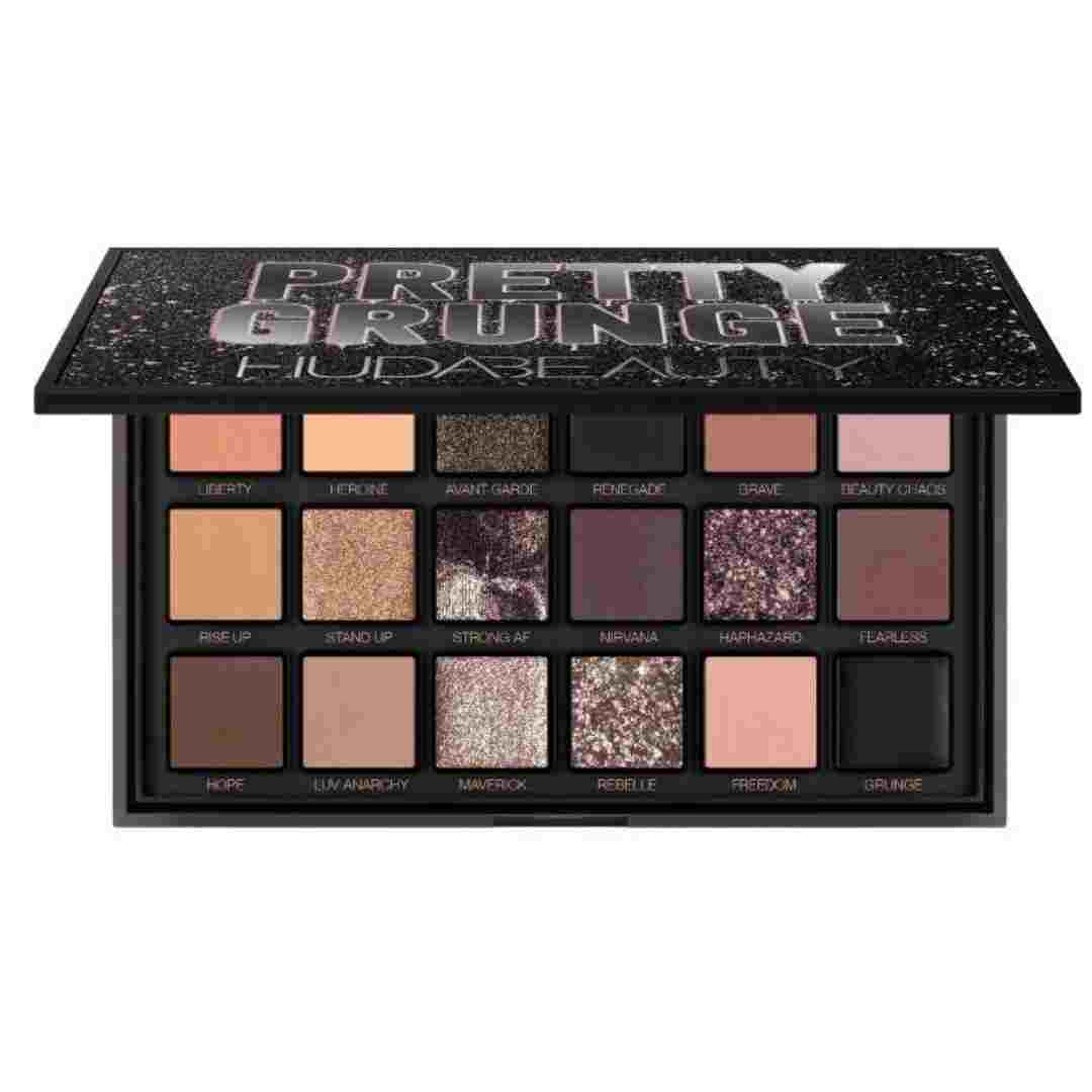 "Eyeshadow palette with matte and shimmer shades for versatile eye makeup looks."