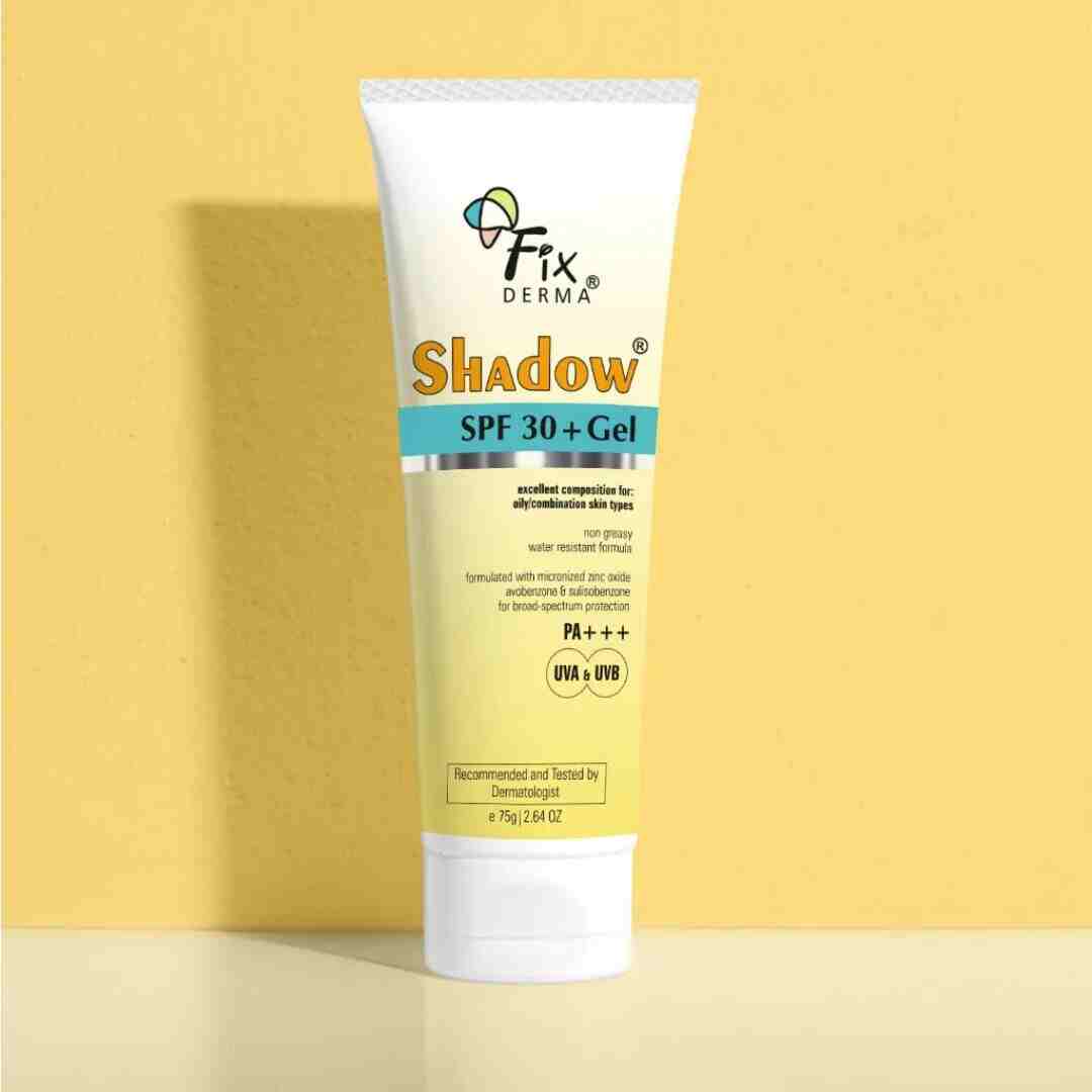 Fixderma Shadow Gel Sunscreen SPF 30+ PA+++ – Broad spectrum, water-resistant sunscreen for oily skin, face and body, suitable for men and women
