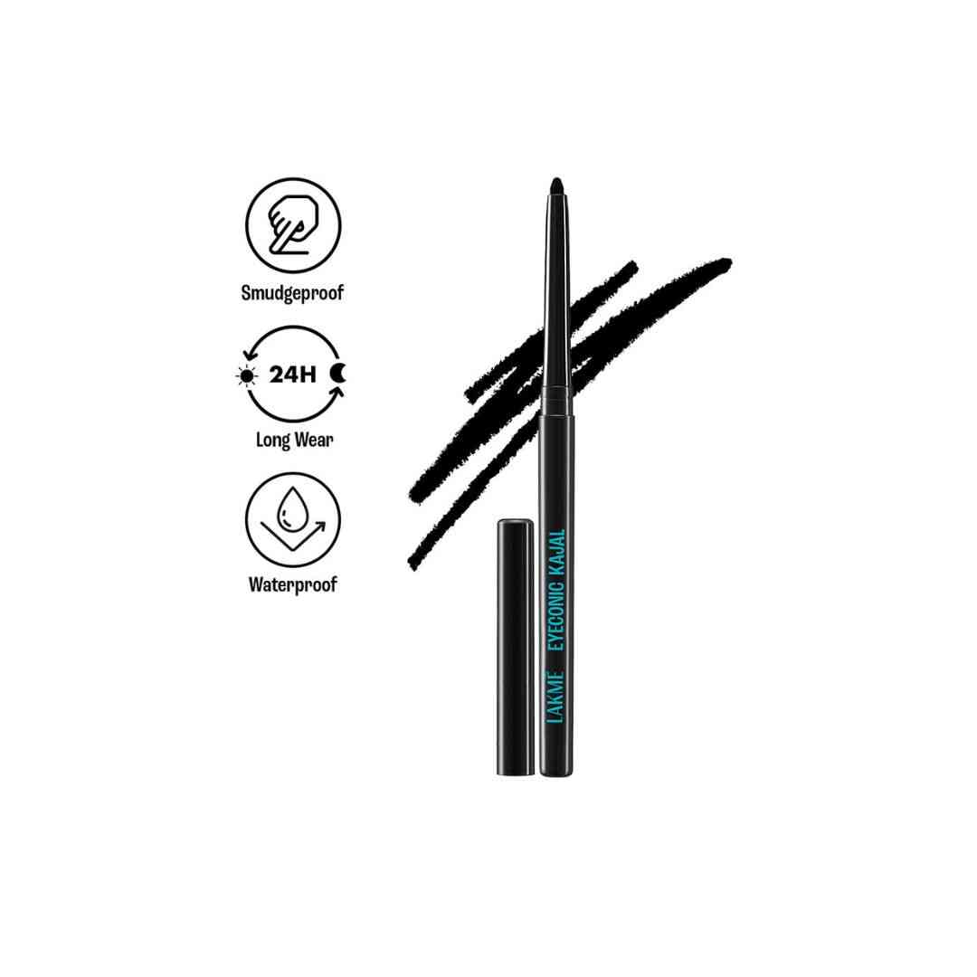 LAKMÉ Eyeconic Kajal for bold and beautiful eyes, smudge-proof and waterproof.