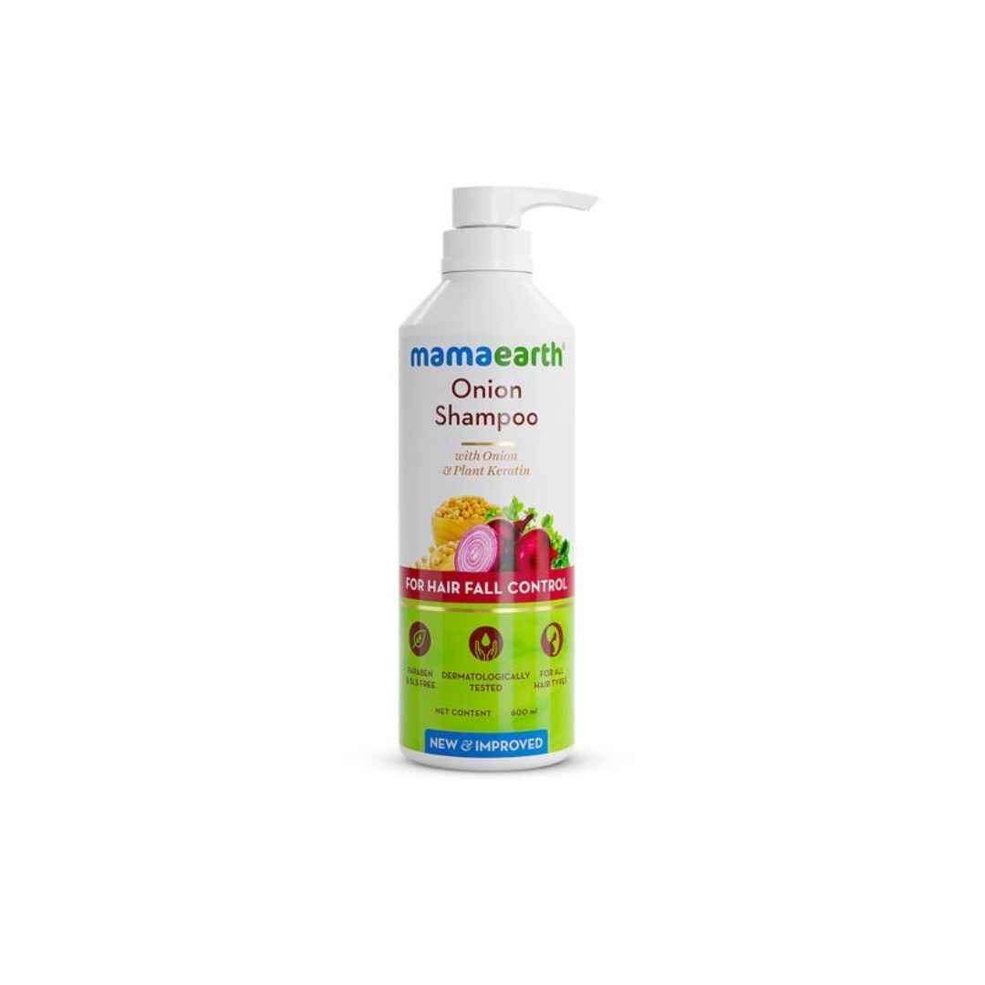 Mamaearth Onion Shampoo with Onion & Plant Keratin, 600ml