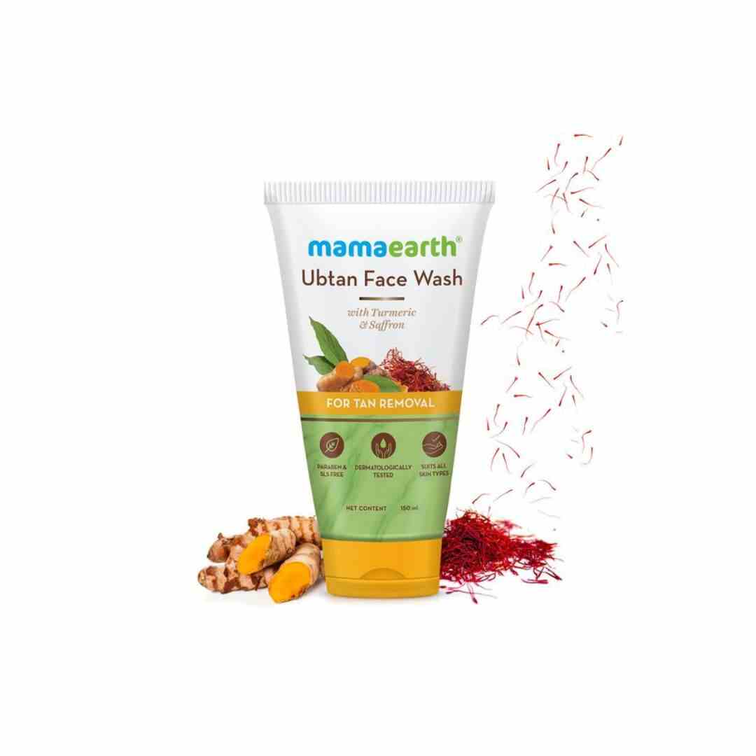 Mamaearth Ubtan Natural Face Wash with turmeric and saffron for oil control and glowing skin