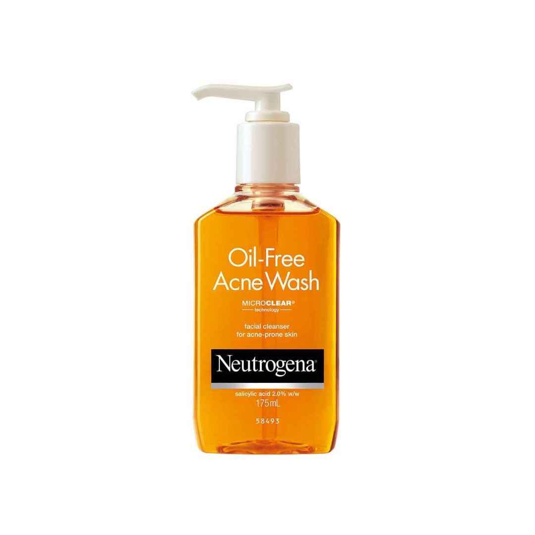 Neutrogena Acne Wash with salicylic acid, removes excess oil, fights breakouts, and keeps skin fresh.