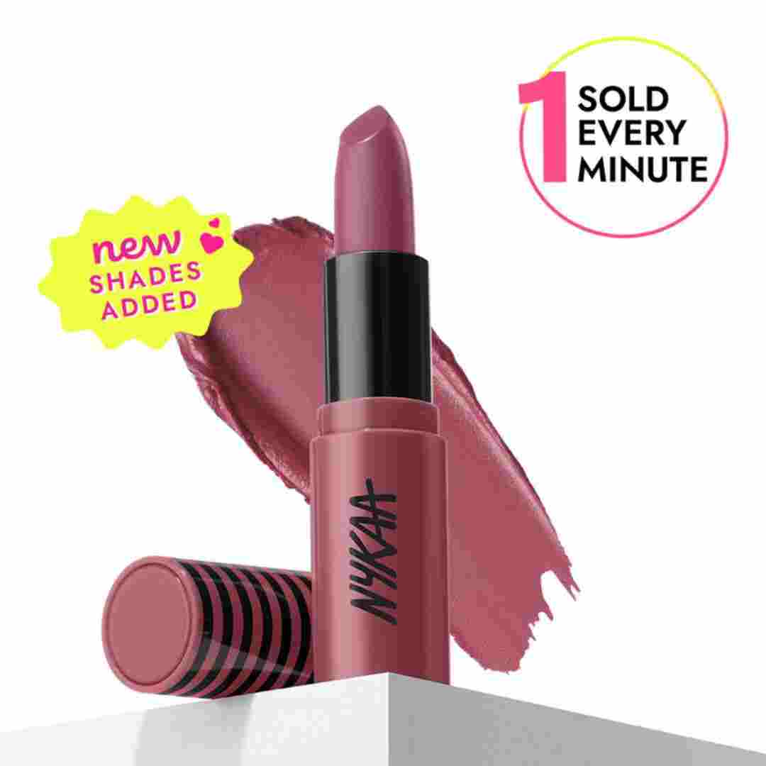 Nykaa So Creme! Creamy Matte Lipstick – Game On (4.2g)" Nykaa So Creme! Creamy Matte Lipstick - Game On shade, intensely pigmented, smooth matte finish, and moisturizing formula