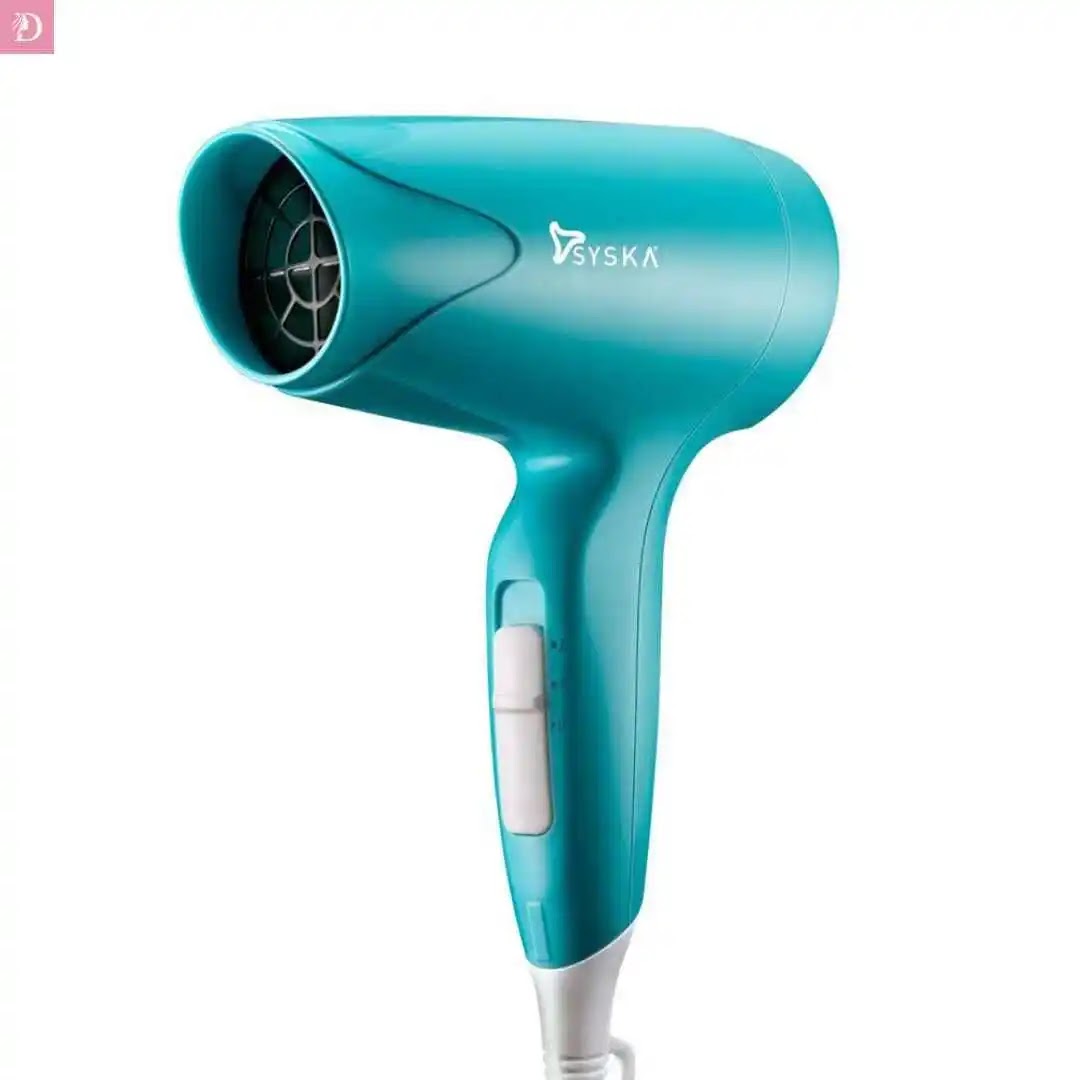 Syska HD1600 teal hair dryer for women with 1200W power and Heat Balance Technology